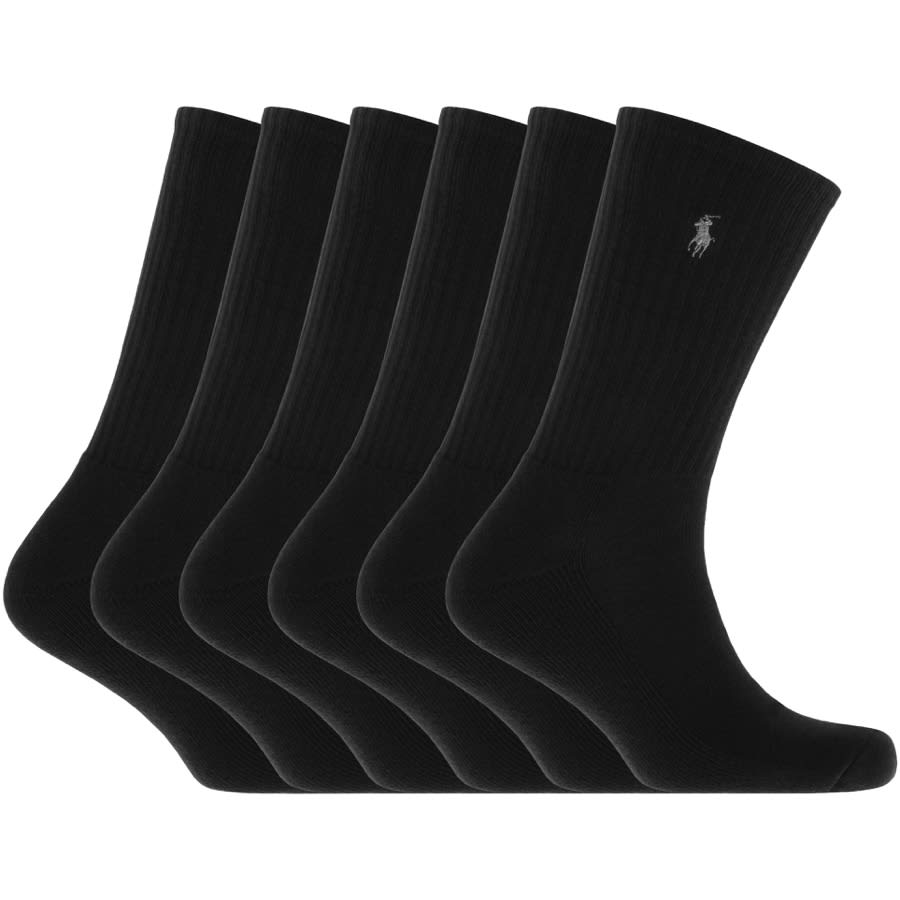 Alternative Image for ProductRalph Lauren 6 Pack Socks Black1